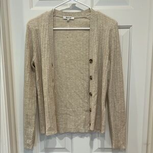 Madewell Tan Cardigan Sweater